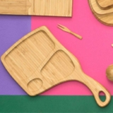 Tábua de Bambu Petisqueira com Pegador – Oikos