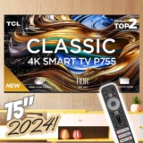 Tcl Classic 4k Smart Tv 75P755 Google Tv Dolby Preto