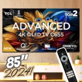 TCL Smart TV Advanced 4K QLED PRO 85C655 Google Tv Dolby Chumbo