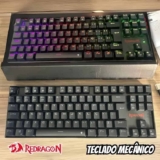 Teclado Mecânico Gamer Redragon Kumara, Anti-Ghosting, RGB, Switch Outemu Red, ABNT2, Preto, PT – K552RGB-1 (PT-RED)