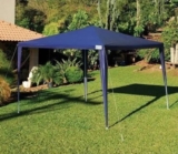 Tenda Gazebo 3x3m Polietileno Azul Desmontável