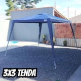 Tenda Gazebo Azul Polietileno 3×3 Metros Desmontável Belfix