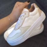 Tenis Feminino Casual Tons Neutros Retrô Clássico Original