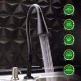 Torneira Gourmet Cozinha Mesa Bancada Pia Flexível Preta Abs