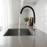 Torneira Tubo Flexível Bancada Cozinha Color Preta Luxo Cor Preto Alpha Hidrometais Torneira C65