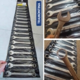 Tramontina 41128217 Jogo de Chaves Combinadas Basic com Corpo em Aço Especial Cromado, Conjunto de 17 Peças, Cinza