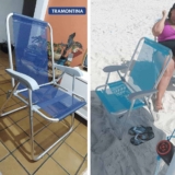 Tramontina, Cadeira de Praia Creta em Alumínio, Azul Escuro