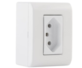 Tramontina Caixa de Sobrepor 1 Tomada 2P+T 10 A 250 V LizFlex Branca