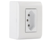 Tramontina Caixa de Sobrepor 1 Tomada 2P+T 10 A 250 V LizFlex Branca