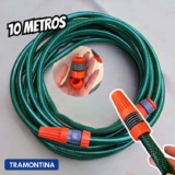 Tramontina Mangueira Flex Com Engates Rosqueados E Esguicho Em Pvc Verde 10 M