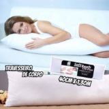 Travesseiro de Corpo 40cm x 1,30m Soft Touch Branco – ARTE & CAZZA
