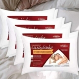 Travesseiro Ortobom Casadinho Antialérgico – Kit 4 Unidades