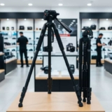 Tripé Profissional Meeky 1,40m Para Celular e Câmera DSLR – Cabeça Hidráulica Panorâmica 360° com Bolsa Portátil e Suporte Universal – Ideal para Vídeos, Vlogs e Lives