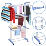 Varal De Chão Vertical Para Roupas 3 Andares Dobrável Portátil Grande – KONTUZ