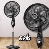 MONDIAL Ventilador de Coluna 30cm Turbo, Preto/Prata, 50W, 110V – VT-30C-NB