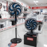 Ventilador de Coluna Arno X-TREME 9, 40cm, 2 em 1, 220V VE9M, 160W, Coluna ou Mesa, 9 Pás, 3 Velocidades, Oscilação 80º, Altura Ajustável até 1,5m, Modo Sono Tranquilo
