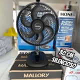 Ventilador de Mesa Mallory Turbo Compact 30 cm, Silencioso, Hélice de 6 pás, Grade Especial em Sistema TS, Máxima Vazão e Mínimo Ruído -127V