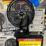 Ventilador de mesa Mondial 127V, 40cm, 6 pás, Turbo – VT-40-NB