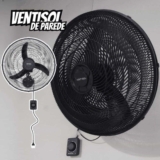 Ventisol Ventilador de parede Oscilante New 50cm Preto 220V