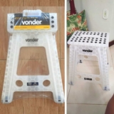 Vonder Banqueta Plástica Dobrável Branca Altura 450 Mm