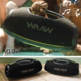 WAAW by ALOK Caixa de Som HYPERBOOM 1000 Bluetooth, À Prova D’Água, Até 12h de Autonomia, Tecnologia TWS, 180W RMS