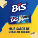 Wafer Oreo Cobertura Chocolate Branco Lacta Bis Pacote 100,8G