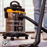 WAP Aspirador de Pó e Água Barril GTW INOX 25, Compacto, 25 Litros, com Filtro Lavável, 185mbar 2000W 127V
