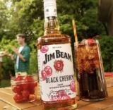 Whiskey Bourbon Americano Jim Beam Cereja 1L