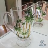 WOLFF – Jarra de Cristal Palmeira – 1,5 Litros – Linha Palm Tree Handpaint