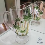 WOLFF – Jarra de Cristal Palmeira – 1,5 Litros – Linha Palm Tree Handpaint