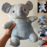 Zip Fran Elefante Azul Bebê