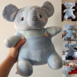 Zip Fran Elefante Azul Bebê